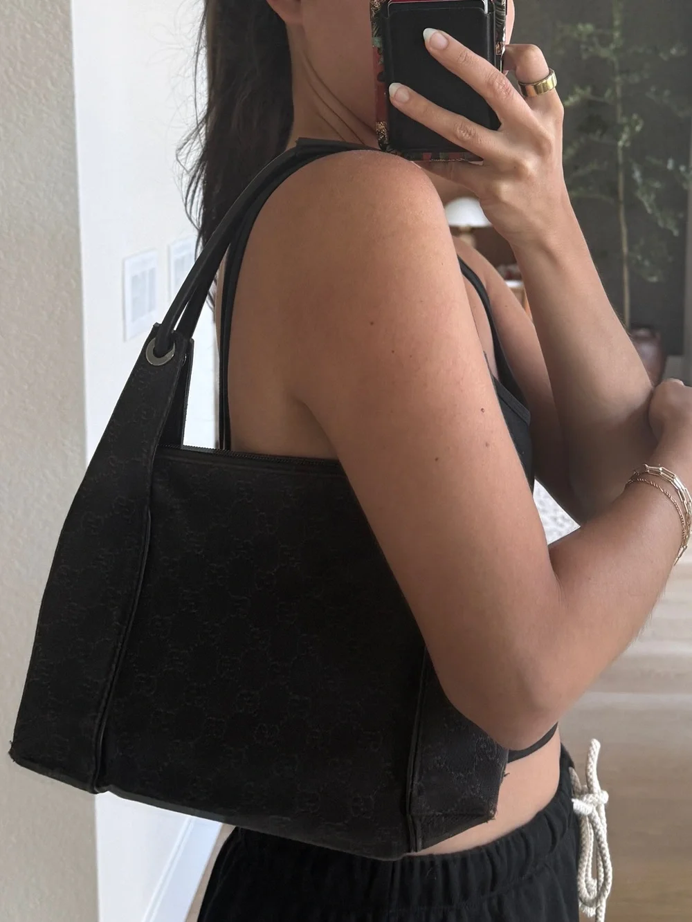 Vintage Gucci RARE espresso brown shoulder bag